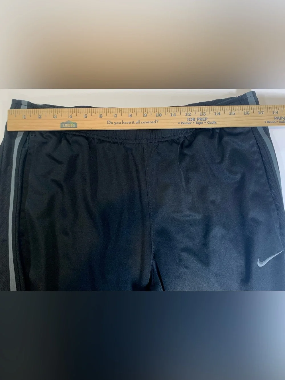 Nike Dri-FIT Open Hem Track Pants Gray Stripe Black Men’s Large Athletic Retro